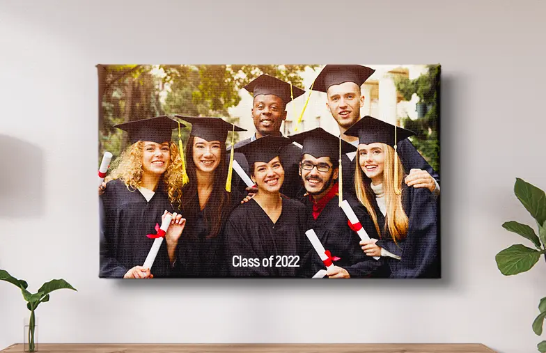 Personalised Photo Canvas Prints by Printerpix|Graduation canvas print|canvas print sizes|mother affectionately kissing her little son on canvas print|gallery wall of canvas prints|Canvas print of a couple enjoying their holiday|||||