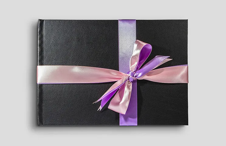 Valentina Leather Personalised Photo Books with Ribbon by Printerpix||||||||||