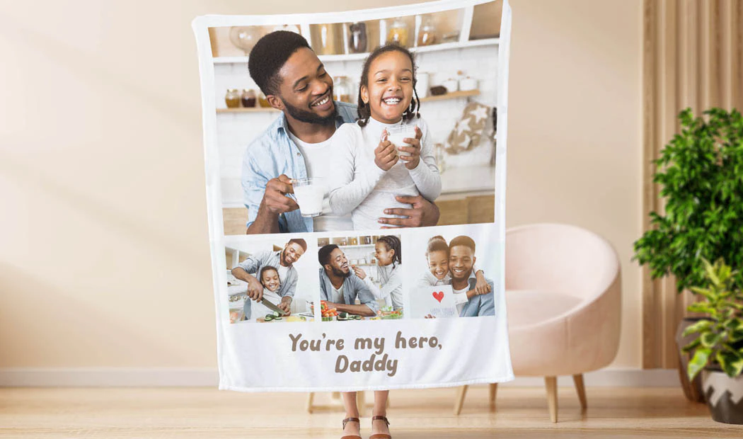 Dad collage blanket
