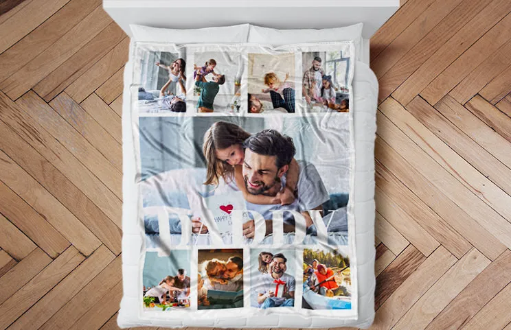 Dad collage blanket - xl