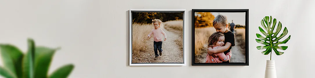 gallery wall of canvas prints