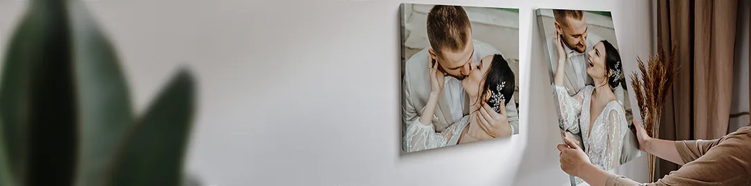 Canvas print of a couple enjoying their holiday