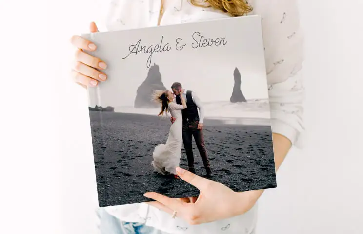 Leather photobook of mother and child